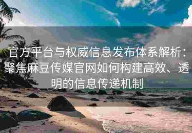 官方平台与权威信息发布体系解析：聚焦麻豆传媒官网如何构建高效、透明的信息传递机制