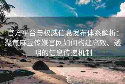 官方平台与权威信息发布体系解析：聚焦麻豆传媒官网如何构建高效、透明的信息传递机制