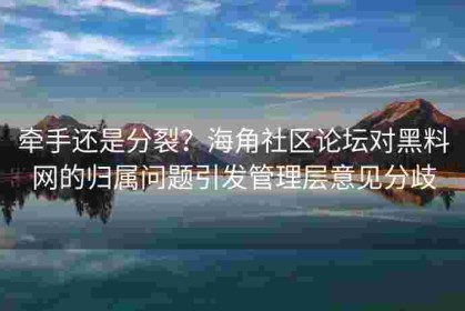 牵手还是分裂？海角社区论坛对黑料网的归属问题引发管理层意见分歧