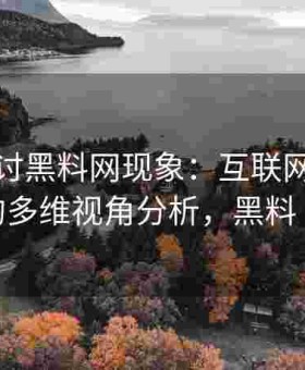 深度探讨黑料网现象：互联网隐秘平台的多维视角分析，黑料 官网