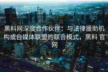 黑料网深度合作伙伴：与法律援助机构或自媒体联盟的联合模式，黑料 官网