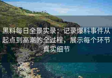黑料每日全景实录：记录爆料事件从起点到高潮的全过程，展示每个环节真实细节