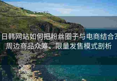 日韩网站如何把粉丝圈子与电商结合？周边商品众筹、限量发售模式剖析