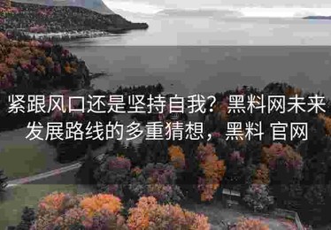 紧跟风口还是坚持自我？黑料网未来发展路线的多重猜想，黑料 官网