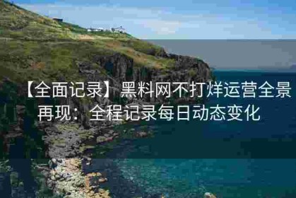 【全面记录】黑料网不打烊运营全景再现：全程记录每日动态变化