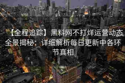 【全程追踪】黑料网不打烊运营动态全景揭秘：详细解析每日更新中各环节真相