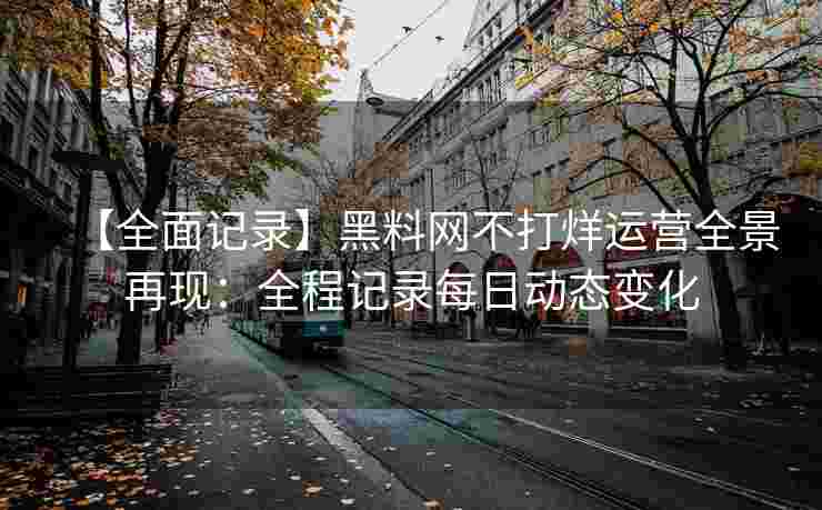 【全面记录】黑料网不打烊运营全景再现：全程记录每日动态变化