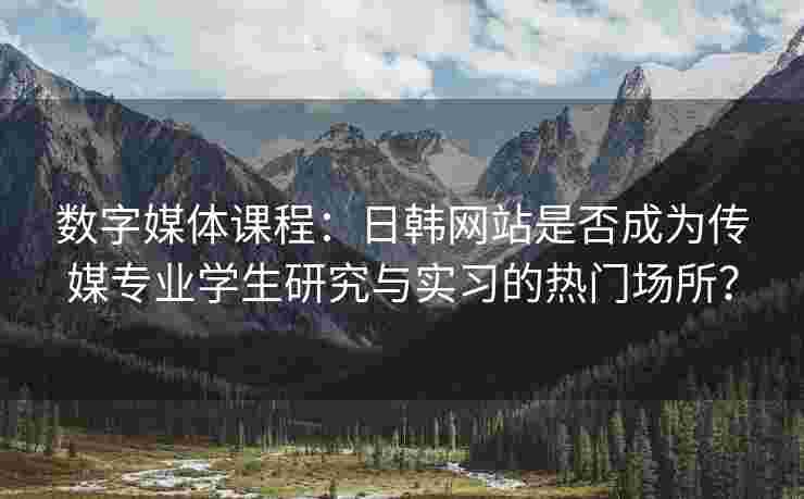 数字媒体课程：日韩网站是否成为传媒专业学生研究与实习的热门场所？